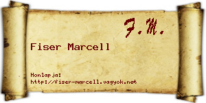 Fiser Marcell névjegykártya